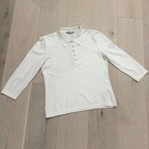 Fairway & Greene Knit 3/4 Sleeve Shirt with Snap Placket